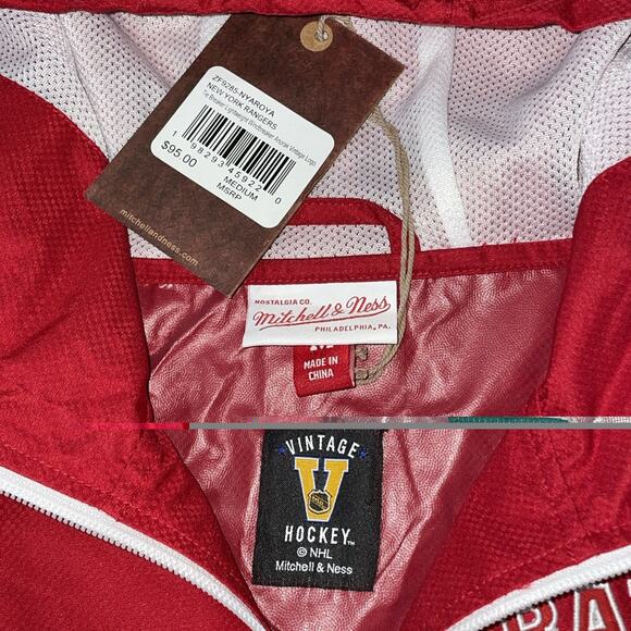 New York Rangers Mitchell & Ness Windbreaker NWT Vintage Logo NHL Medium - Picture 2 of 12